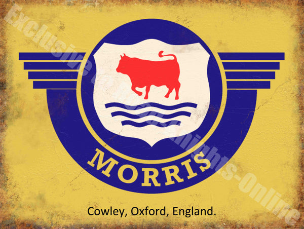 morris-badge-logo-old-classic-car-van-vintage-garage-spares-metal-steel-wall-sign