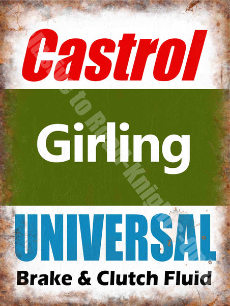 castrol-girling-brake-clutch-fluid-oil-garage-advertising-metal-steel-wall-sign