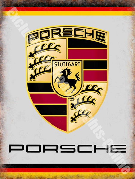 Classic Car Badge Logo Sports Car German Motor Racing Old Metal/Steel Wall Sign