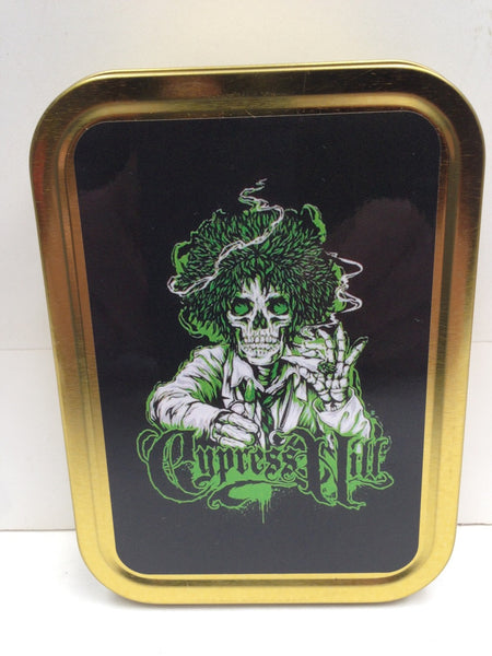 cypress-hill-stoner-skeleton-smoking-weed-splif-gold-sealed-lid-2oz-tobacco-storage-tin
