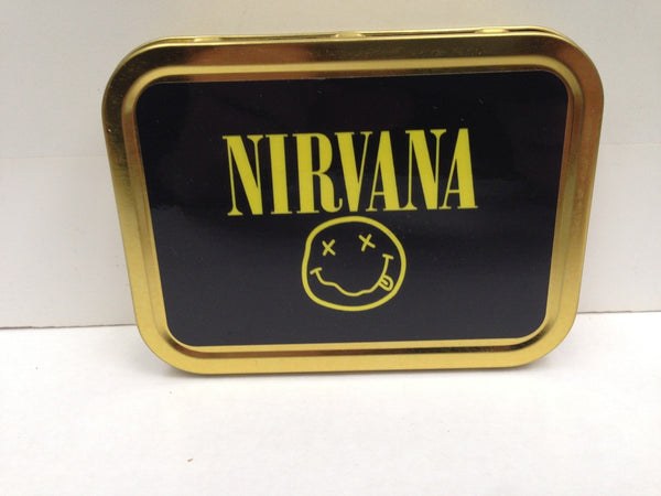 nirvana-smiley-face-with-tongue-90-s-grunge-band-kurt-cobain-nevermind-gold-sealed-lid-2oz-tobacco-storage-tin