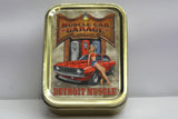 muscle-car-garage-detroit-blonde-sexy-lady-sat-on-the-bonnet-hood-dukes-of-hazard-style-gold-sealed-lid-2oz-tobacco-storage-tin