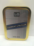 lambert-butler-advertising-brand-cigarette-retro-vintage-old-packet-design-silver-metal-king-size-packet-design-but-not-a-king-size-tin-ribbon-logo-gold-sealed-lid-2oz-tobacco-storage-tin