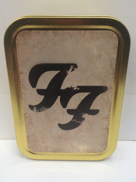 foo-fighters-rock-band-music-record-cigarette-ff-logo-distressed-design-american-there-is-nothing-left-to-lose-gold-sealed-lid-2oz-tobacco-storage-tin