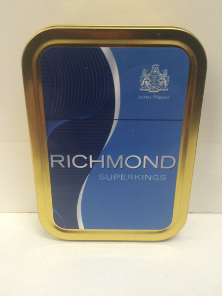 richmond-superkings-advertising-brand-cigarette-john-player-old-retro-vintage-packet-design-gold-sealed-lid-2oz-tobacco-storage-tin