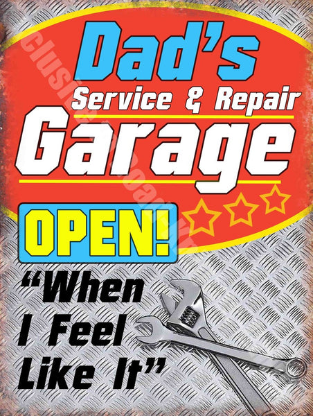 dad-s-service-repair-garage-tools-vintage-christmas-xmas-gift-metal-steel-wall-sign
